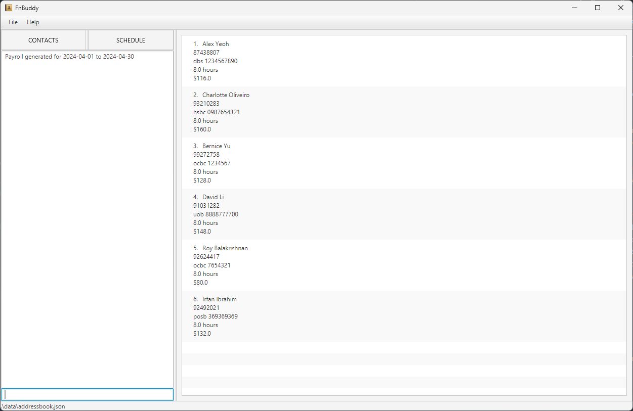 Payroll Page