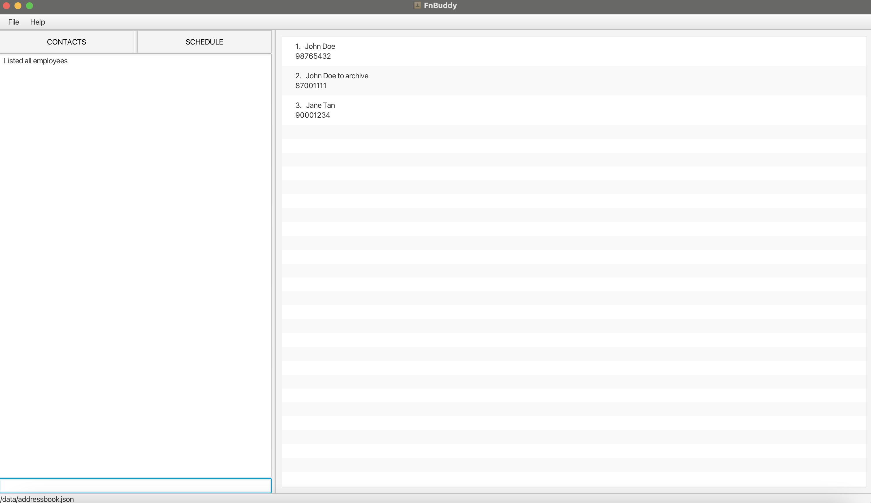 List All UI