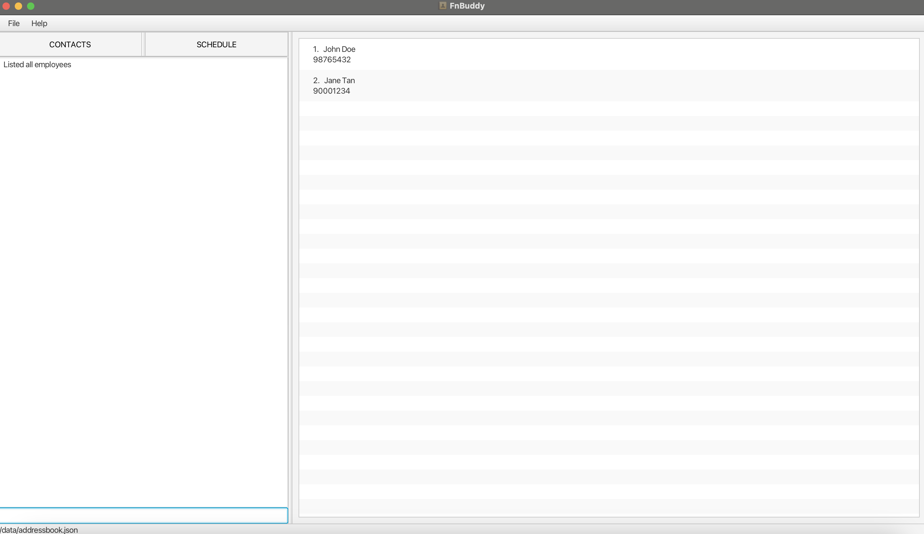 List Main UI